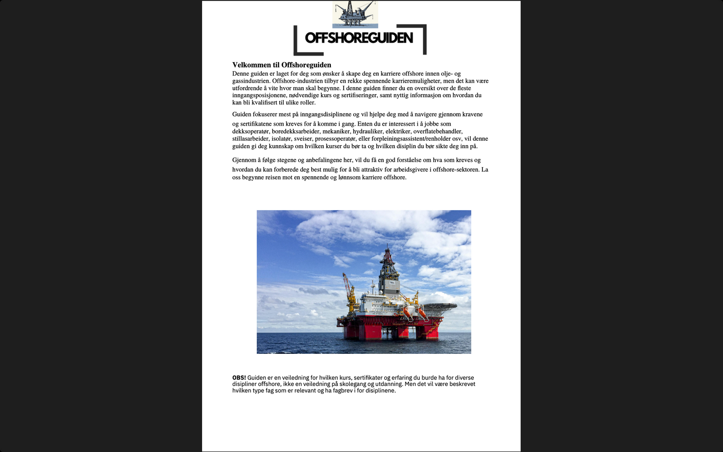 OFFSHOREGUIDEN